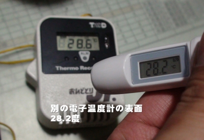 別の電子温度計は28.2度