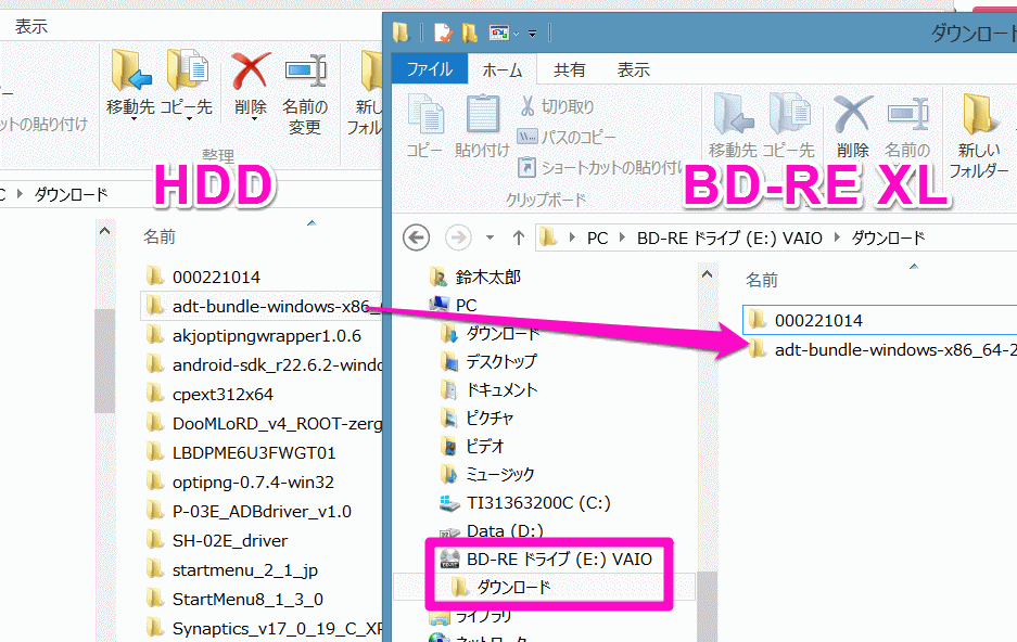 xl 100gb パソコンでデータをバックアップ